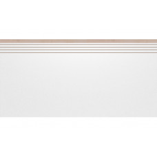 Cambia White Lappato Engraved Stair сходинка 29,7×59,7×0,8 см, Cerrad