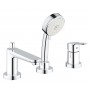 2511700A Grohe BauEdge Одноважільний змішувач на ванну на 3 отвори