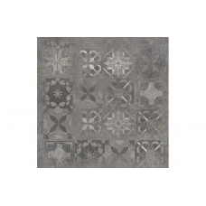 Softcement Graphite Poler Decor Patchwork декор 59,7×59,7 см, Cerrad