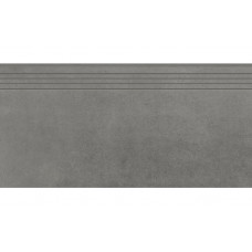 Concrete Graphite Engraved Stair сходинка 39,7×79,7×0,8 см, Cerrad